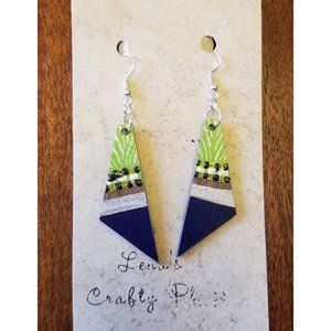 Seahawks Seattle Sounders Mandala Wooden Earrings